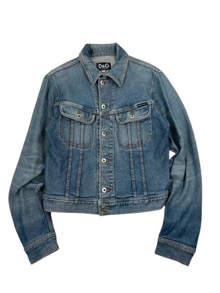 dolce gabbana cropped jeans jacke