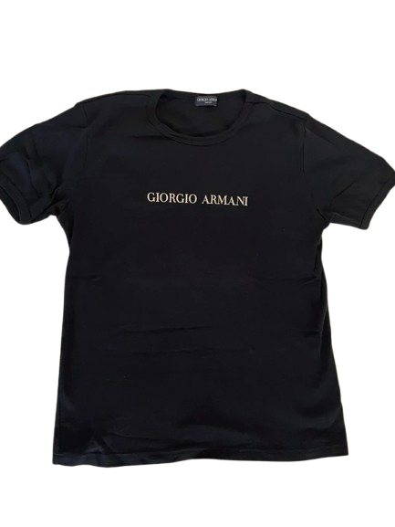 giorgio armani parfum vintage shirt schwarz