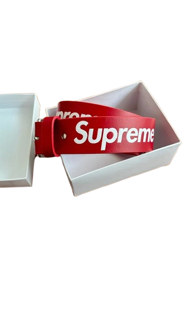 supreme gürtel rot