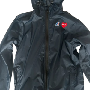 comme des garçon x k way jacke schwarz