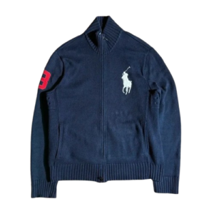 ralph lauren big pony strickjacke navy