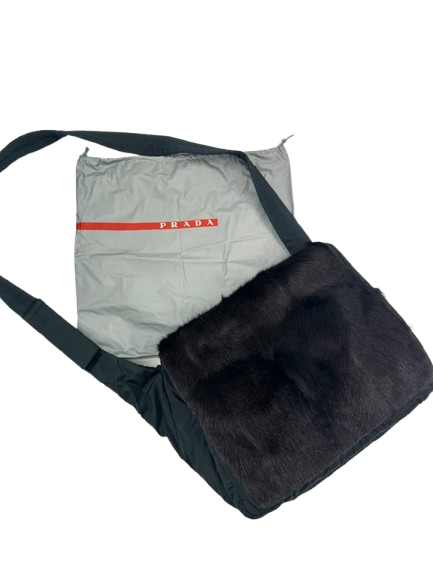 prada nylon umhängetasche schwarz