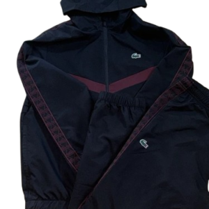 lacoste trackie schwarz/rot