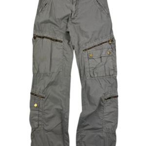 dolce gabbana grau 2003 cargo zip pants