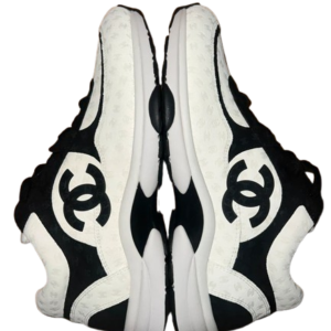 chanel sneaker größe 46 schwarz weiß