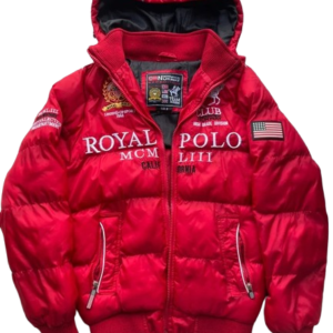 ralph lauren royal polo team norway daunenjacke rot