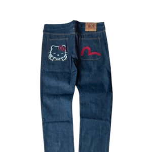 evisu hello kitty raw denim navy